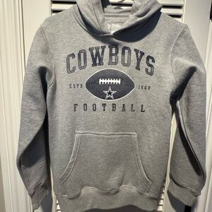 Cowboys Football Youth Grey Hoodie